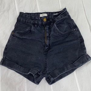 Black High Rise Shorts